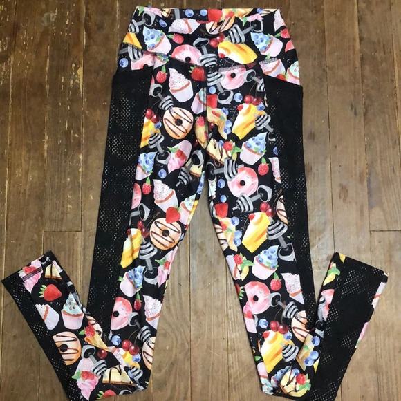 Abs2bfitness cakes & weights scrunch butt leggings S - Picture 1 of 5